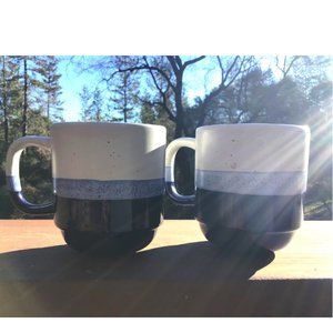 Two Modern  Coffee/Tea /Water Ceramic Mugs